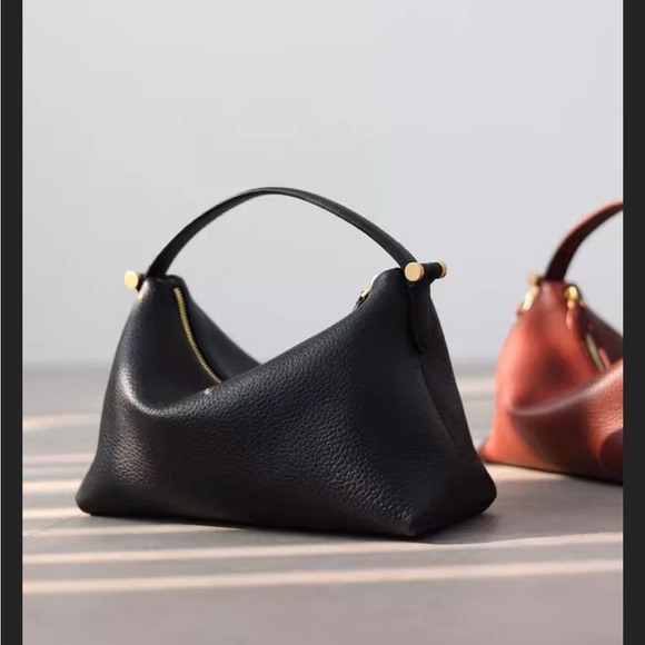 *SOLD* Black leather cross-body - Picture 1 of 6